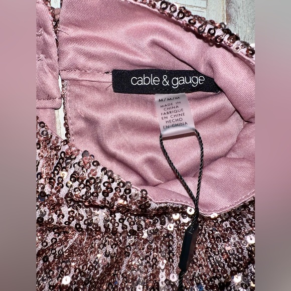 NEW Cable & Gauge Sparkly Pink Top - Picture 3 of 5